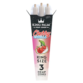 King Palm | Hemp Cones | Cherry Vanilla | King Size | 3 pack