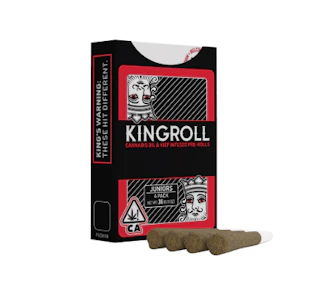 Kingroll - King Roll JR | Grape Ape x Granddaddy Purple | Oil & Kief Infused Pre-Roll 4pk | 3g