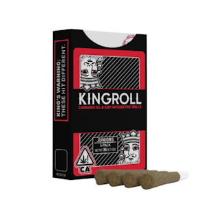 KING ROLL - King Roll JR | Cannalope AK x Cannalope Kush | Oil & Kief Infused Pre-Roll 4pk | 3g