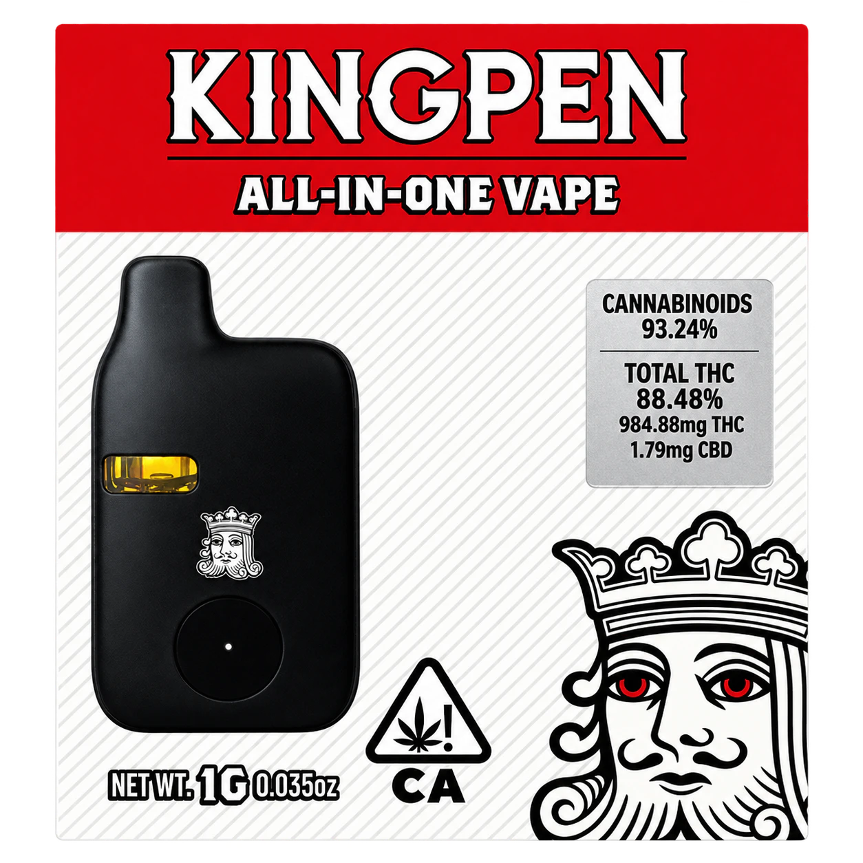 KINGPEN - [Kingpen] AIO - 1g - Durban Poison (S) Main Image