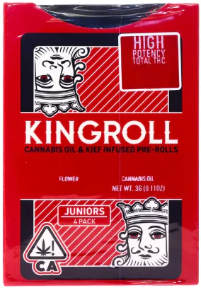 Kingroll JR - [Kingroll Jr] Infused Preroll 4 Pack - 3g - Cannalope Haze x Acapulco Gold (S) Main Image
