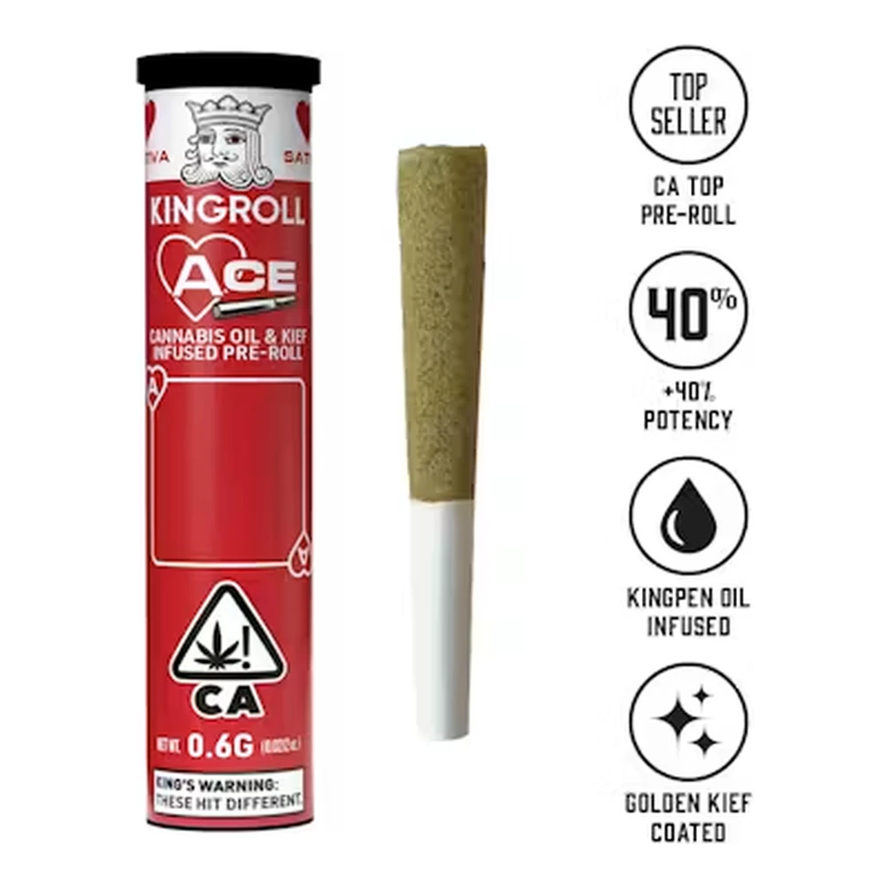 Kingroll - KingRoll | Tangelo Sunrise x Kreamsicle | ACE | Oil & Kief Infused Pre-Roll | 0.6g Main Image