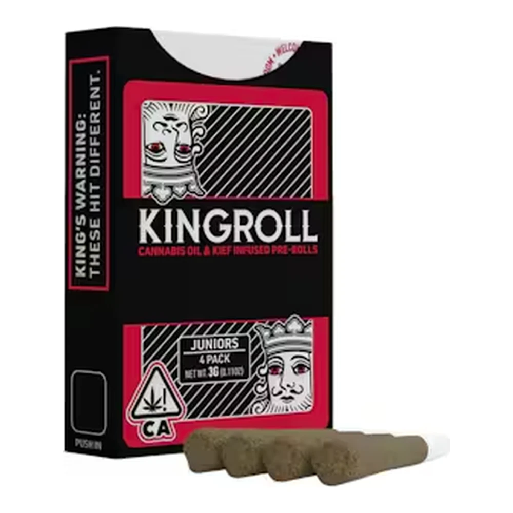 Kingroll - KingRoll | White Rhino x Cannalope Kush | Oil & Kief Infused Pre-Roll 4pk | 3g Main Image