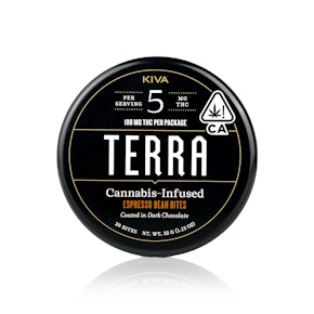 KIVA - Edible - Dark Chocolate Espresso Beans - Terra Bites - 100MG