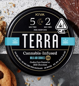 KIVA - KIVA - 20ct. 40mg CBN:100mg THC Terra Bites (Sleep) - Milk And Cookies 