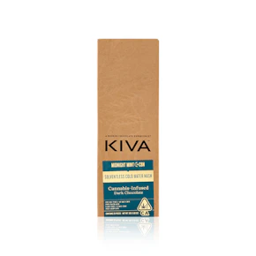 KIVA - Edible - Midnight Mint - Dark Chocolate Bar - CBN - 100MG