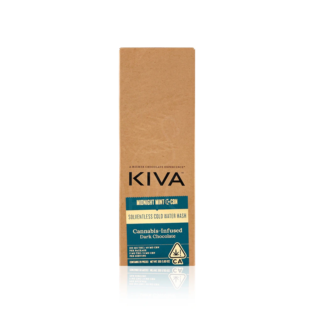 KIVA - KIVA - Edible - Midnight Mint - Dark Chocolate Bar - CBN - 100MG Main Image