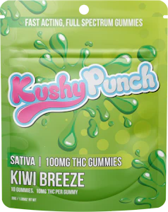 KUSHY PUNCH - Kiwi Breeze 10pk Gummies - 100mg