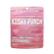 KUSHY PUNCH - Peach Mango Individual Gummy 100mg 