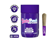 Kushy Punch Infused 5pk Prerolls 2.5g Grape Durban