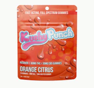 Kushy Punch 10pk Gummies Recover Orange Citrus CBD 2:1