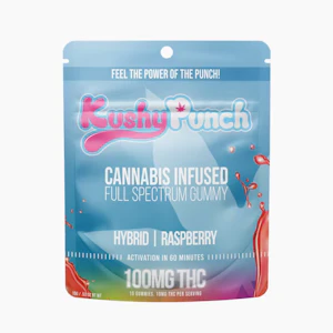 KUSHY PUNCH - Kushy Punch - Hybrid - Blue Raspberry - Gummies - (100mg)