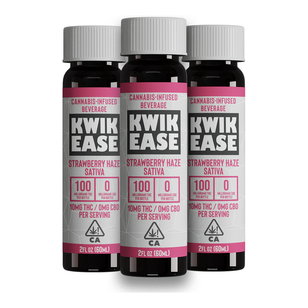 Kwik - Kwik Ease | Strawberry Haze | Cannabis Infused Beverage Shot | 100mg Main Image