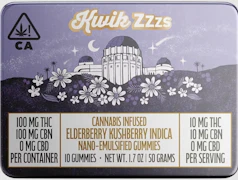Kwik Zzzs | Elderberry | 1:1 THC:CBD Nano Gummies | 100mg