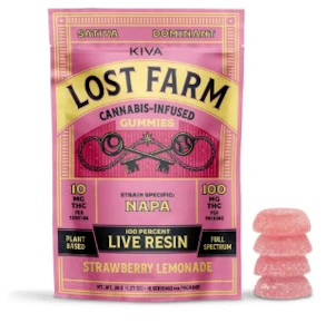 Lost Farm | Edible | Live Resin Gummies - Strawberry Lemonade x Napa | 10pk | 100mg