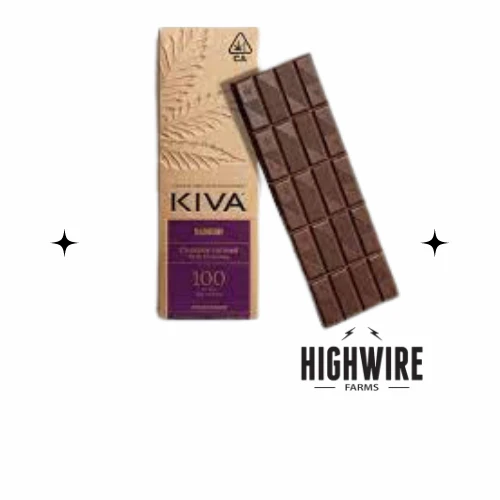 Kiva Confections - Kiva Blackberry Dark Chocolate Bar 200mg Main Image