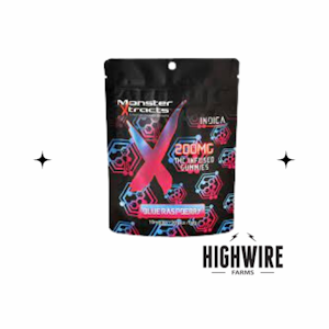 MONSTER XTRACTS - Monster Gummies Blue Raspberry Indica 200mg 