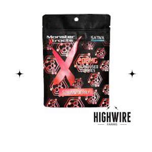 MONSTER XTRACTS - Monster Gummies Strawberry Sativa 200mg