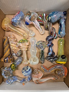 Shock and Awe - Handblown Glass Pipes - Large