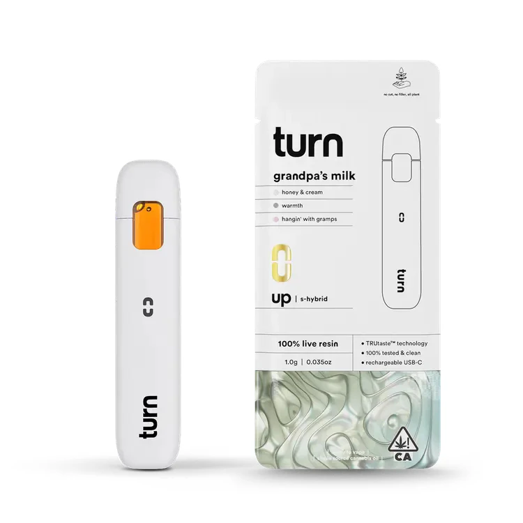 Turn - Grandpa's Milk (SH) | 1g Live Resin Disposable | Turn Main Image
