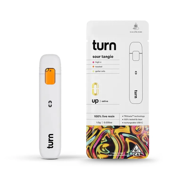 Turn - Sour Tangie (S) | 1g Live Resin Disposable | Turn Main Image
