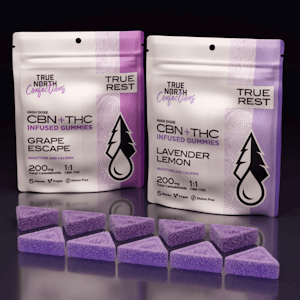 TRUE NORTH COLLECTIVE - True North- Lavender Lemon 1:1 THC/CBN Gummies