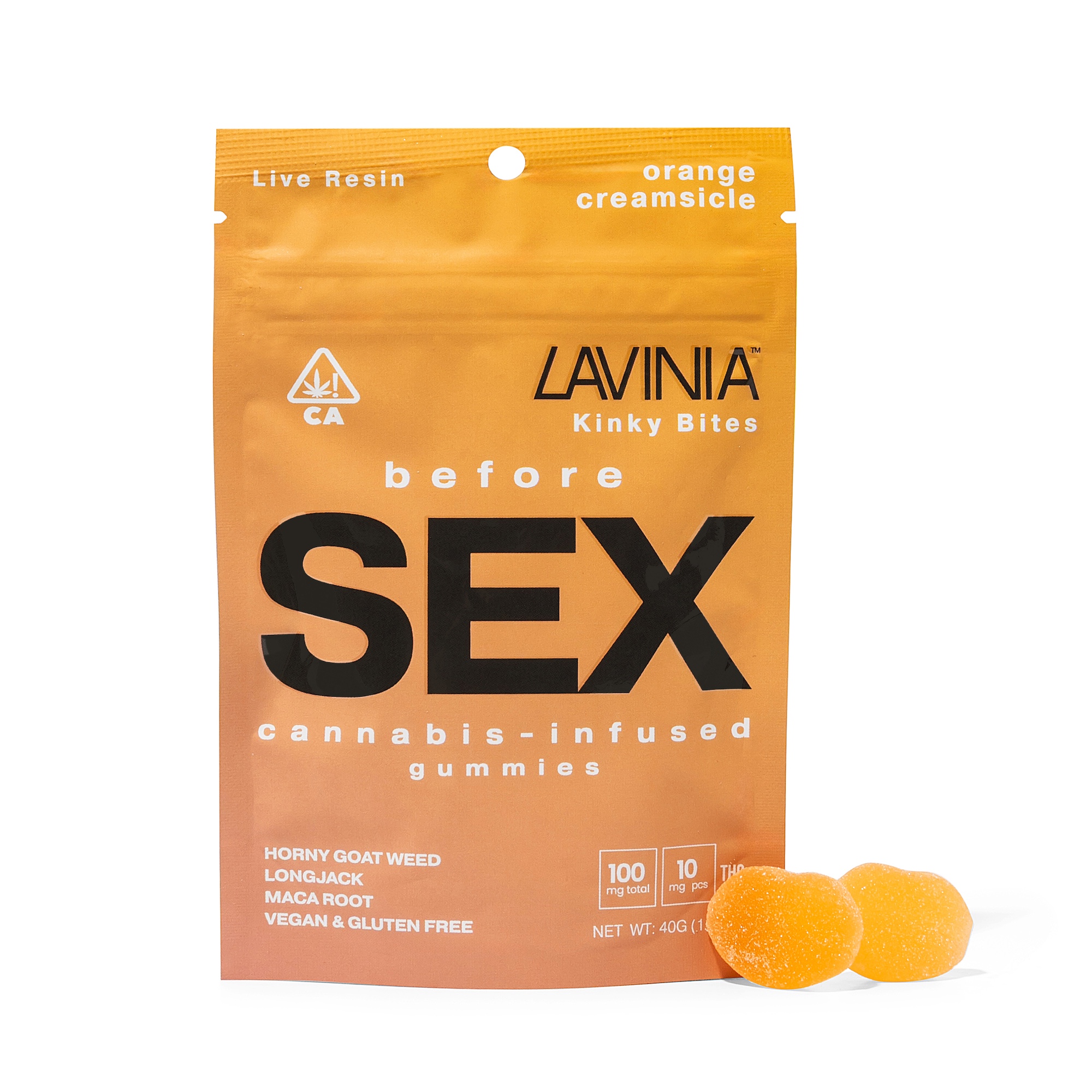 LAVINIA | Kinky Bites| Before SEX | Orange Creamsicle | Live Resin Gummies