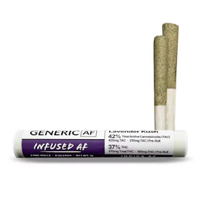 Generic AF - Lavender Kush | Preroll Infused | 0.5g x 2pk | Generic AF