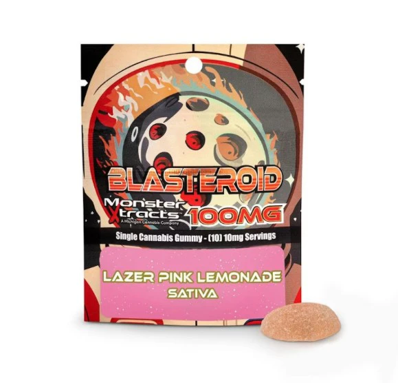 Monster Extracts - Monster Xtracts Lazer Pink Lemonade Blasteroid Gummy 100mg Main Image