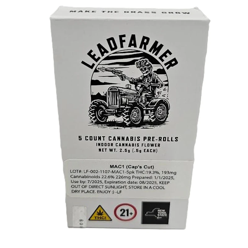 Leadfarmer - LeadFarmer - Mac1 -.5g - 5pk - 20.30%THC - Pre-Roll Main Image