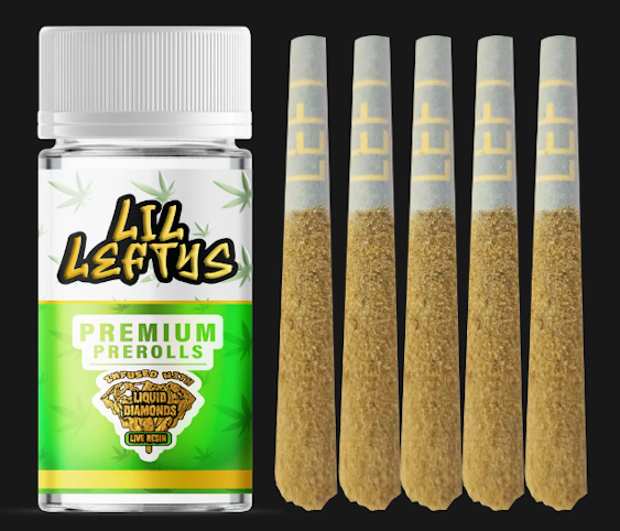 Left Coast - Watermelon Mojito -Indica- Lil' Lefties Premium (Infused Pre-Roll) 5pk, 3.75g | Left Coast      -mm6 front