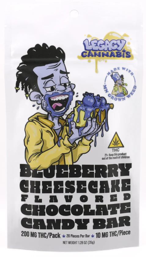 BERN LEGACY CANNABIS - Blueberry Cheesecake Chocolate Bar - 10mg - 20ct - Legacy Cannabis Main Image