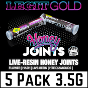 Legit Gold | Old School Lemons | Infused Pre-roll | 5pk | DOH | 3.5g