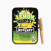 West Coast Cure - Jefferey Pre Roll Pack - Diamond Infused - Sativa - Lemon Burst - (3.25g Total) 5 Pack