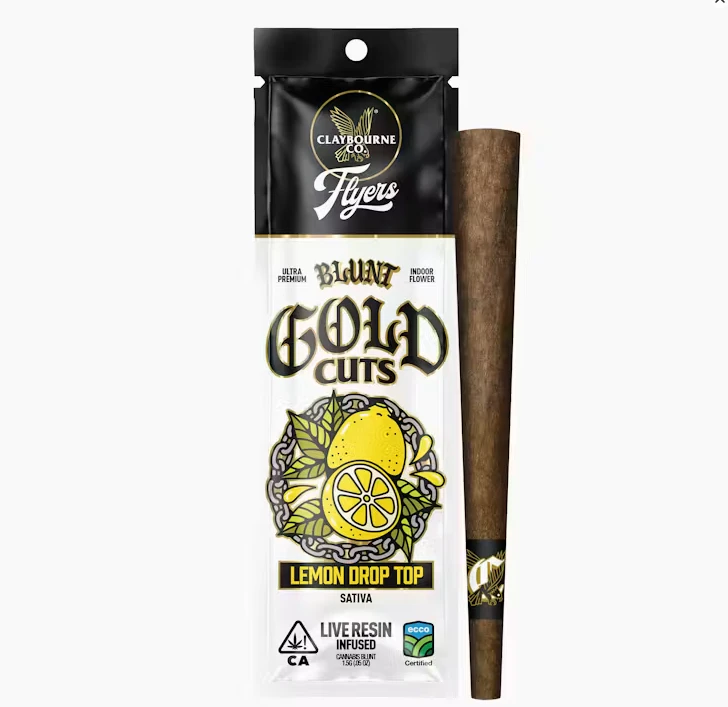 Claybourne Co. - [Claybourne Co.] Flyers Infused Blunt - Gold Cut - 1.5g - Lemon Drop Top (H) Main Image