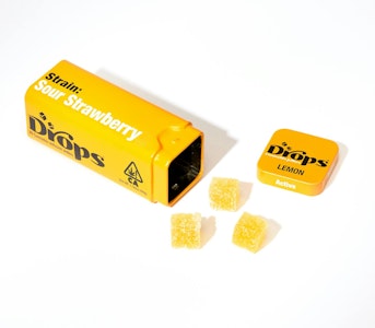 DROPS - Lemon (Sour Strawberry) - Rosin Gummy - 20pc 100mg