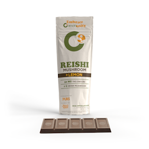 Embrace Community - Reishi Mushroom Lemon Milk Chocolate Bar - 50mg