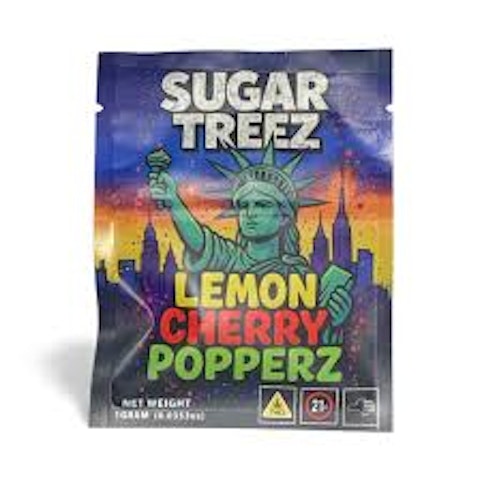 Sugar Treez - Lemon Cherry Popperz -Sativa/Hybrid- 25.06% THC | 1g Dime (Flower) | Sugar Treez   -n4 front