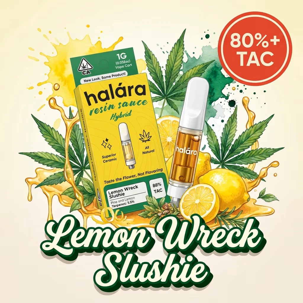 Halara - 1g Lemon Wreck Slushie Live Resin Sauce Ceramic Cartridge - Halara Main Image