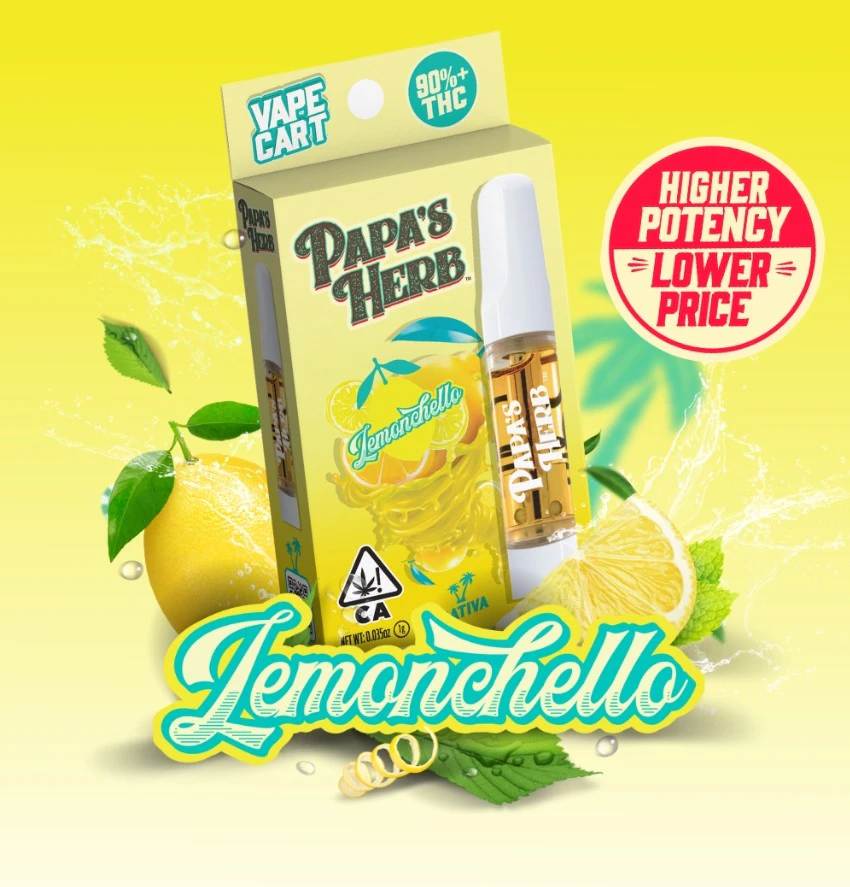 Papa's Herb - Papa's Herb - Lemonchello - 1g Vape Cart Main Image