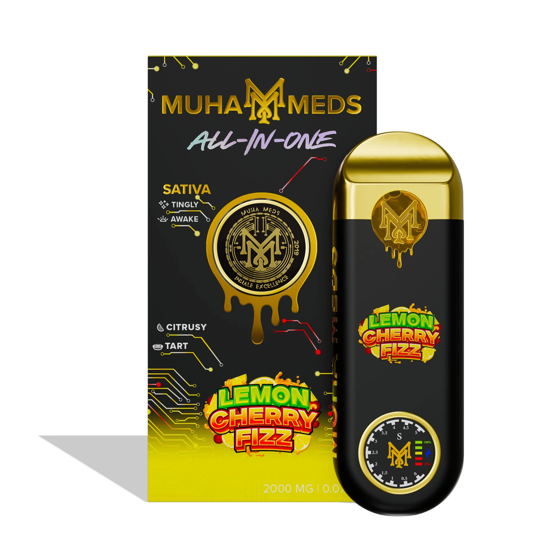 Muha Meds - Lemon Cherry Fizz = 2g Disposable Main Image