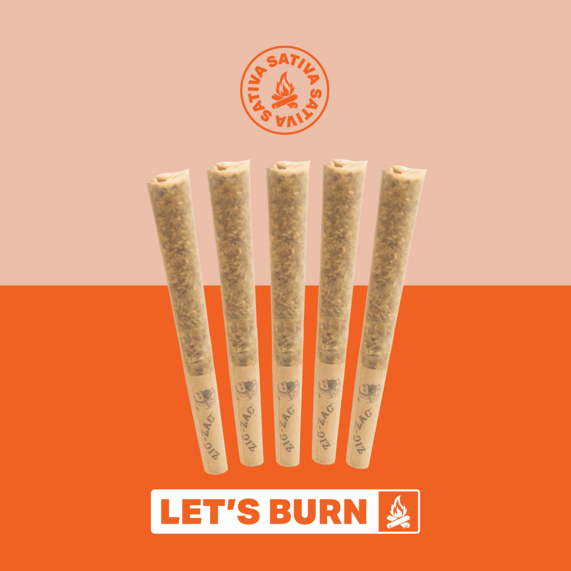 Let's Burn - Trop Cherry 5 x .5g Pre-roll Pack 0098 Main Image