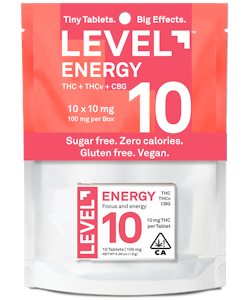 LEVEL+ - Level 10 Energy - 10mg (10ct) 