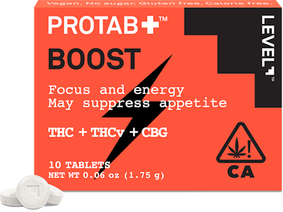 LEVEL - LEVEL - 10pcs 30.53mgCBG:80mg THCV:246mg THC ProTab+ Tablets - Boost 