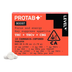 Level | Protab | Boost | Tablets | 25mg 10pk | 250mg