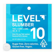 Level | Slumber | Single Tablet | 10:5:3 | THC:CBN:CBG | 10mg