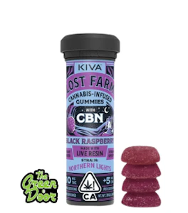 Kiva - KIVA LOST FARM - Black Raspberry CBN - Live Rosin Gummies - 100MG