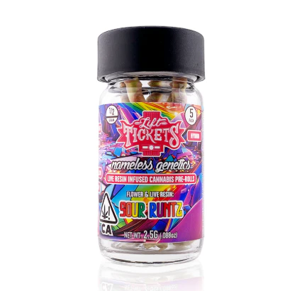 Lift Tickets - Lift Tickets |Sour R**** | Live Resin Infused Pre-Roll 5pk | 2.5g Main Image