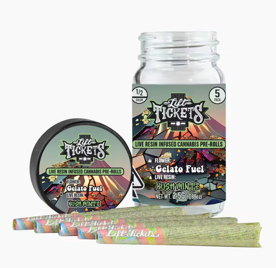 Lift Tickets - GELATO FUEL X KUSH MINTZ INFUSED (5PK) - LIFT TICKETS Main Image