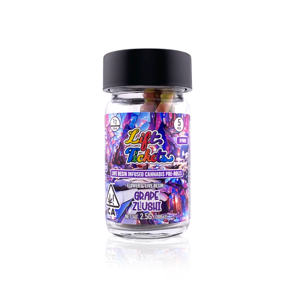 Lift Tickets - LIFT TICKETS - Infused Preroll - Grape Zlushie - 5-Pack - 2.5G Main Image
